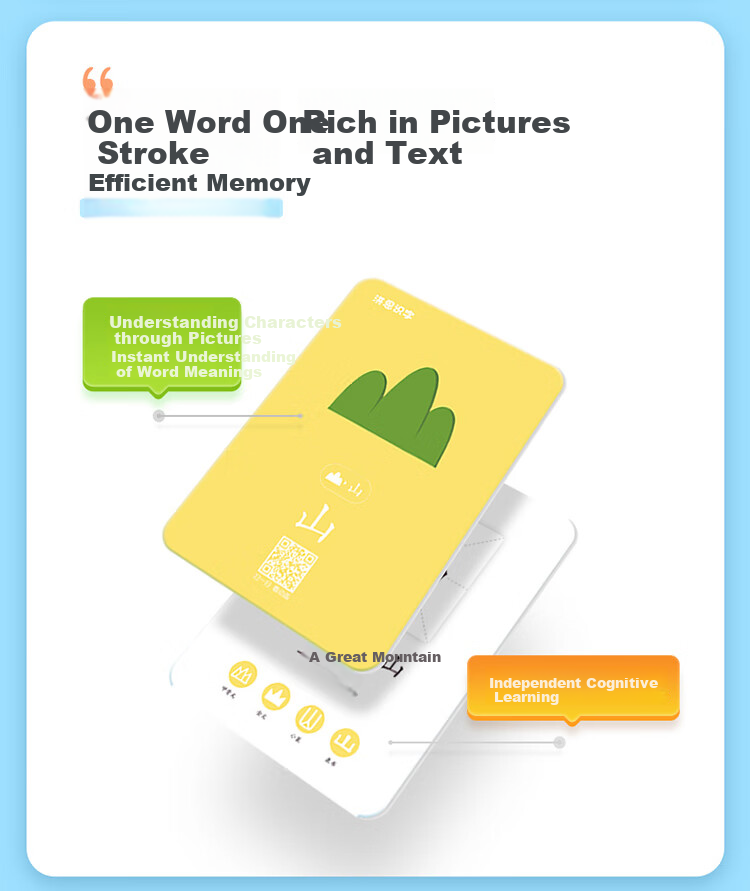 Hongen Reading And Writing Flashcards, 200 Characters, Early Education Enlightenment, Toys for Boys And Girls, Birthday And Back-To Gifts, Suitable for Ages 2+ 2