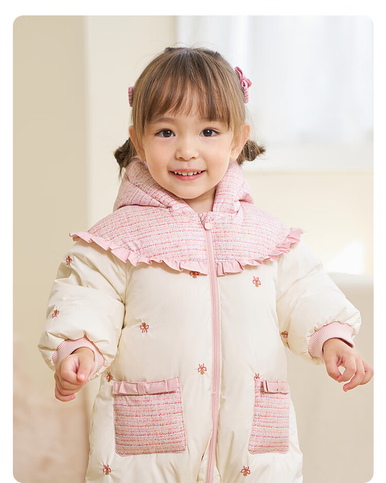 BALABALA balaOne Baby Girls' Down Jumpsuit 2025 Sweet Fashion Romper 208425120209 13