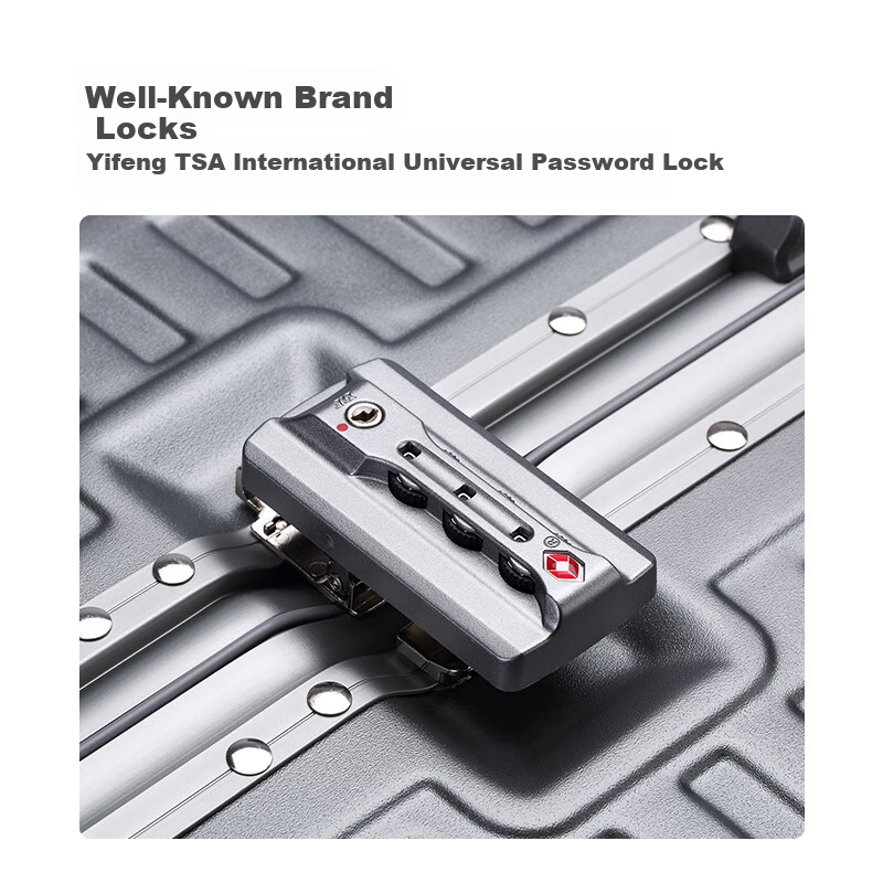 Чемодан ROAMING Aluminum Frame Suitcase, большой, унисекс, серебристый, 24 дюйма