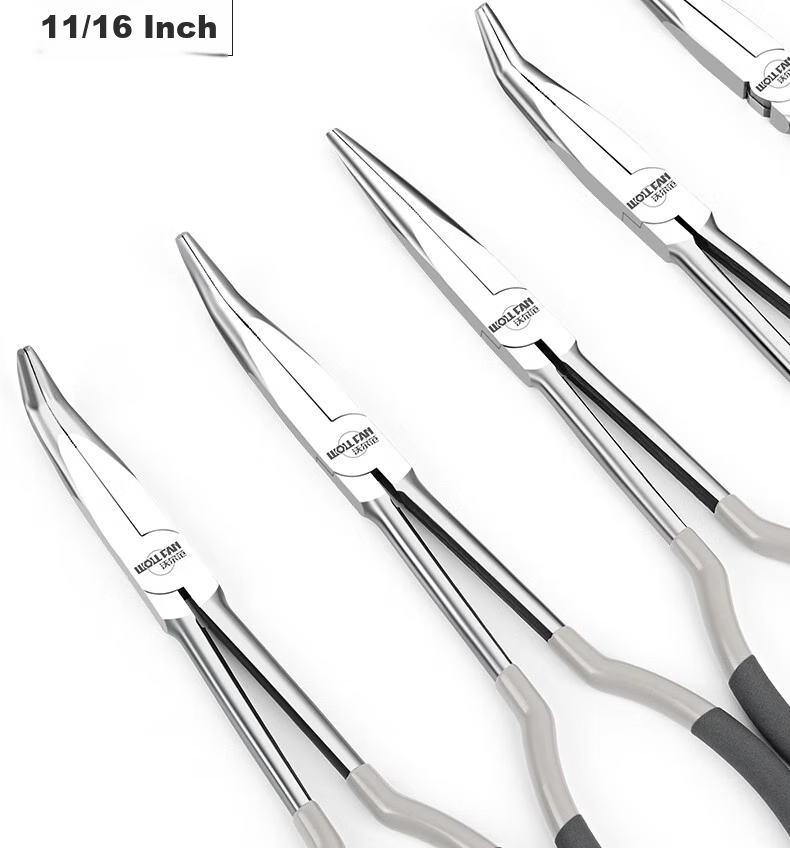 Woerfan Extended Needle-Nose Pliers, Long-Jaw Pliers, Long-Nose Pliers, 11-Inch 16-Inch Industrial-Grade Extra-Long Needle-Nose Grips, O-Shaped Pliers 9
