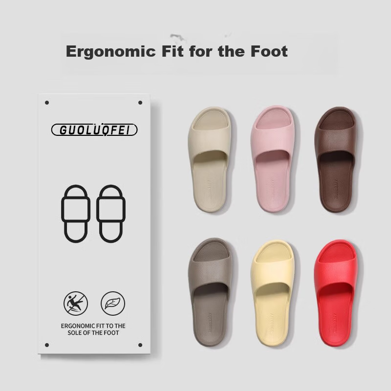 GUOLUOFEI Men's Slippers Summer Indoor Bathroom Non-Slip Shower Sandals for Couples, Pink, Size 36-37