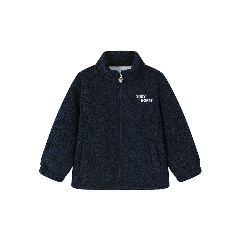 Disney Girls' Fleece Jacket 2026 Winter New Children's Zootopia Warm Stand Collar Top