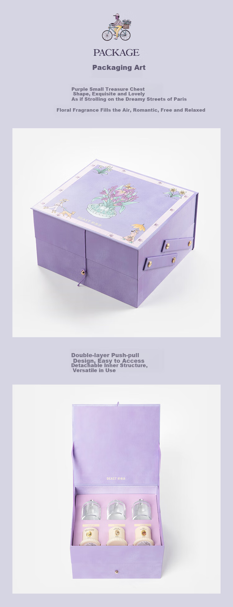 THE BEAST Goddess's Flower Crown Locket Gift Box, Aromatherapy Candle, Indoor Fragrance, Mid-Autumn Festival And Birthday Gift 10