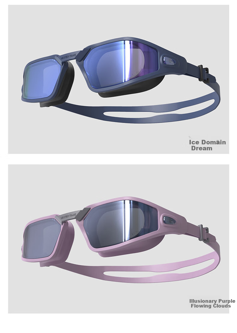 WATERTIME / Shuichuan Anti-Fog Swimming Goggles for Men And Women, High-Definition Coated Swim Cap, Swimming Glasses And Swim Cap Set 12