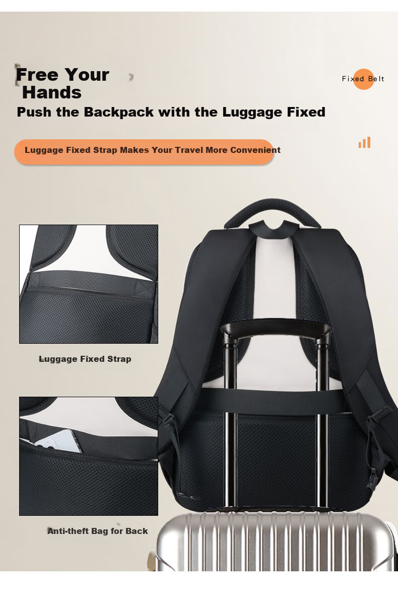 Edison Inventor Middle And High School Student Backpack Large Capacity for Middle And College Students, Lightweight Spine-Protecting Double Shoulder Bag K066-1 Black 13