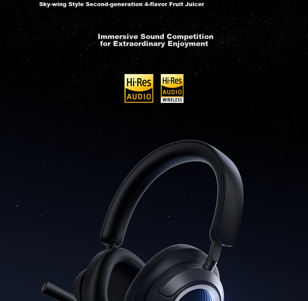 EDIFIER Halo Space Over-Ear Active Noise Cancelling Bluetooth Headphones, Gaming Headset, Wireless Bluetooth, 2.4GHz, High-Definition Microphone, Breakthrough Black, Graduation Gift 3