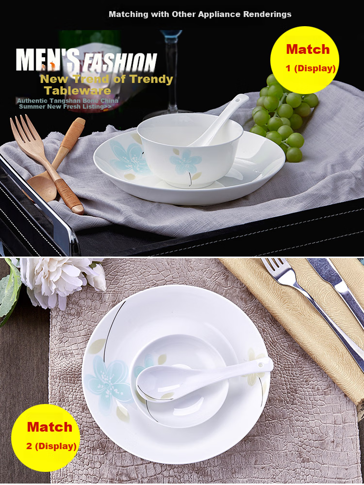 Remec Bone China Fragrant Soup Spoons, Set of 6, Ceramic Spoons, Rice Spoons, Simple Bone China Spoons 3