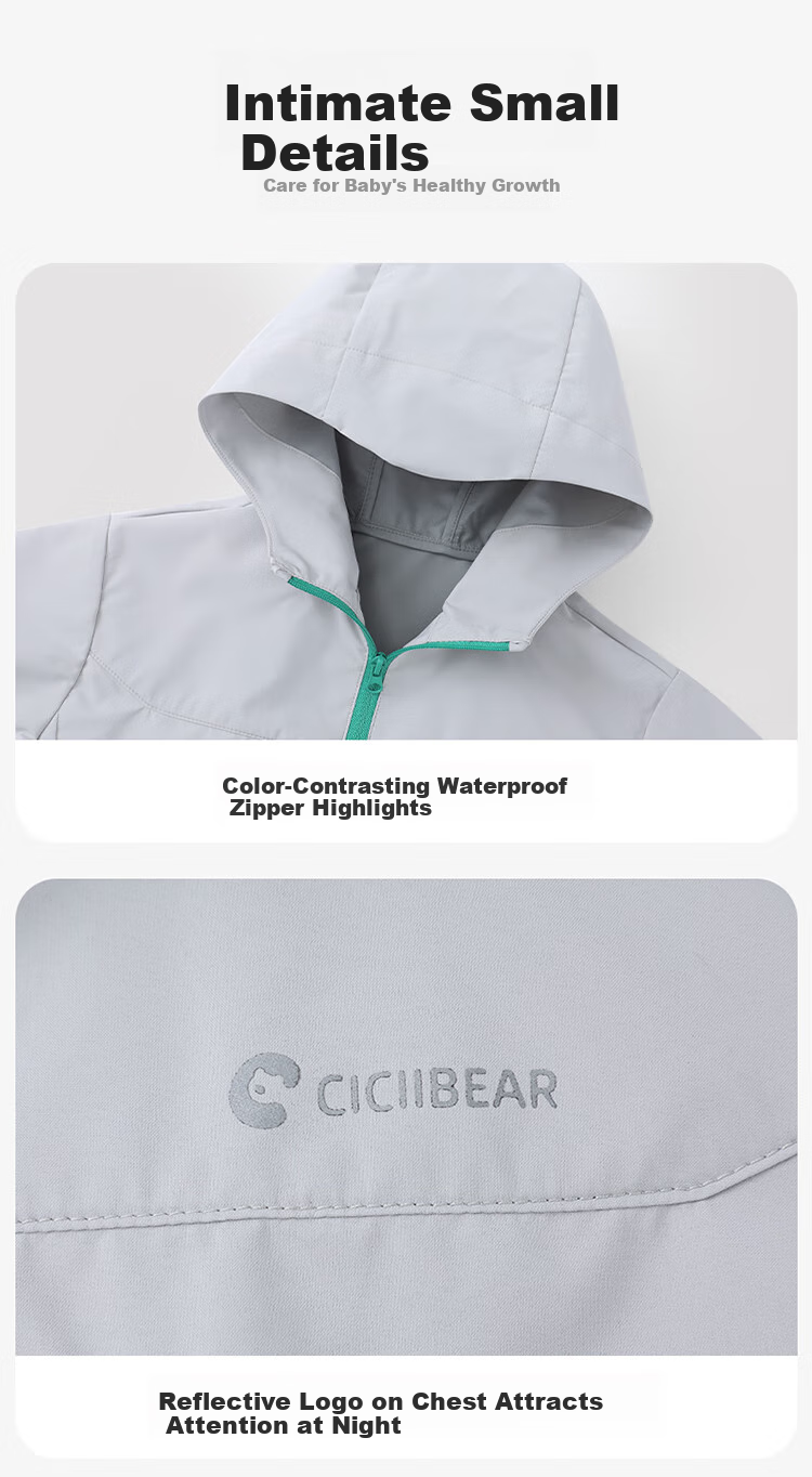 Ciciibear [Xiaodanjiaosanfang] Ciciibear Baby Windbreaker Jacket for Boys And Girls, Spring And Autumn Style 2025 New Model Children's Soft Shell Coat 13