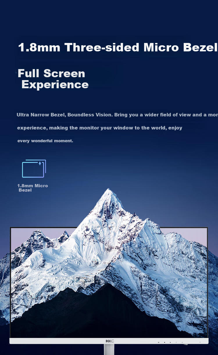 HKC 23.8-Inch 2K 100Hz HDR400 DC Dimming E-Book Mode Low Blue Light Flicker-Free HDMI Rotatable Height-Adjustable Office Computer Monitor L242Q 6