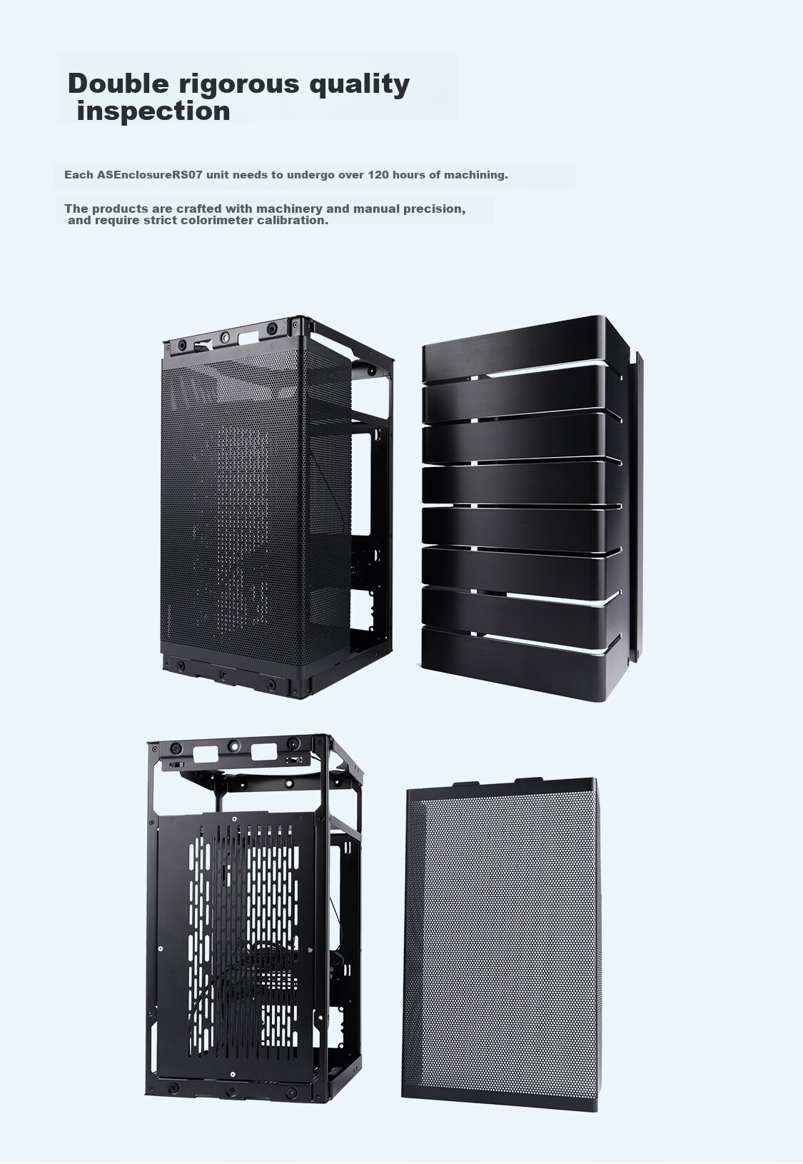 Abee Designer C700W Full Tower Workstation Case, Black/3D Cooling Matrix/Full Size Motherboard Compatible/dual Graphics Cards/dual Water Cooling/single Power Supply 4