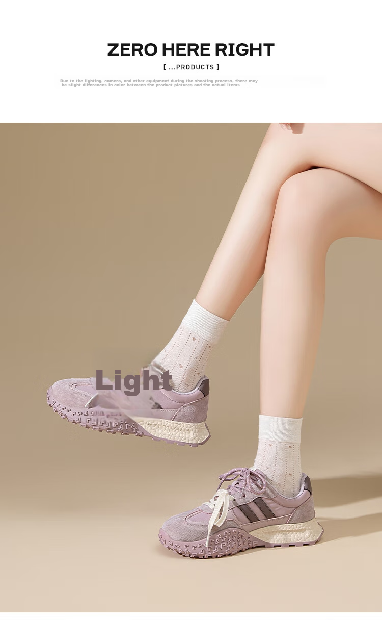 ZHR Women's Summer Mesh Breathable Casual Shoes Lightweight Versatile KS129E Taro Purple Size 37 16