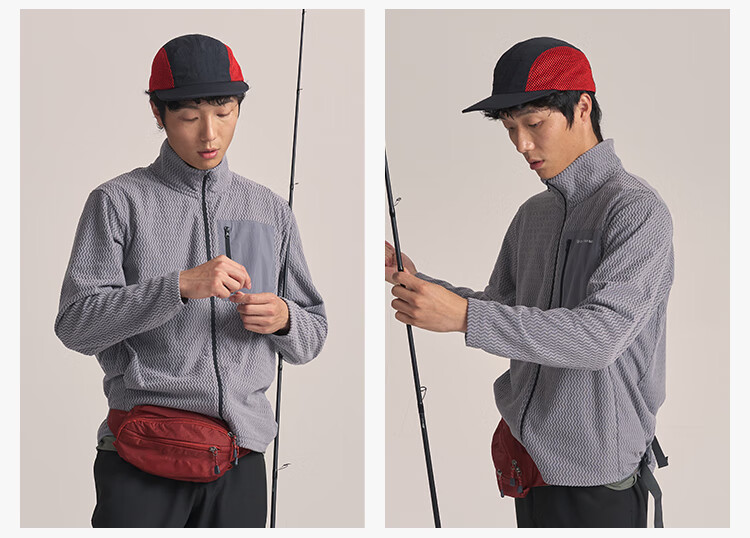 JD Original Winter F2 Series Windproof Fleece Jacket And Pants, Outdoor Sports Warm Coat, Stand-Up Collar Cardigan, Space Gray, 3XL 10