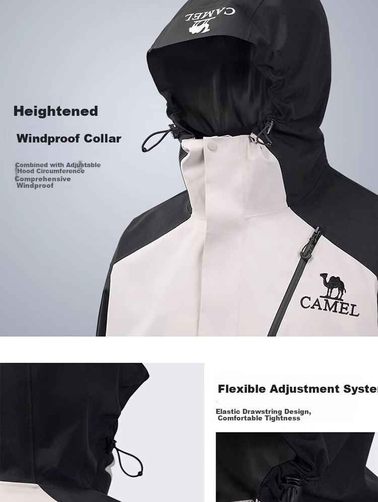CAMEL [Wangzhe Kaijia] Outdoor Three-In Jacket for Men And Women, Windproof Coat, New Hiking Wear 15