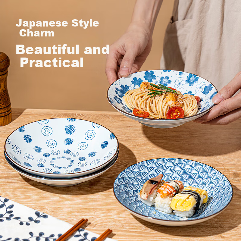 Набор тарелок JD Original Hokkaido, 4 шт., 7 дюймов, керамика, японский стиль