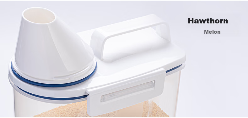 ASVEL Rice Container with Insect-Proof Design, New Moisture-Proof Rice Storage Bin, Automatic Dispensing Rice Container, Food Grade 6KG 2