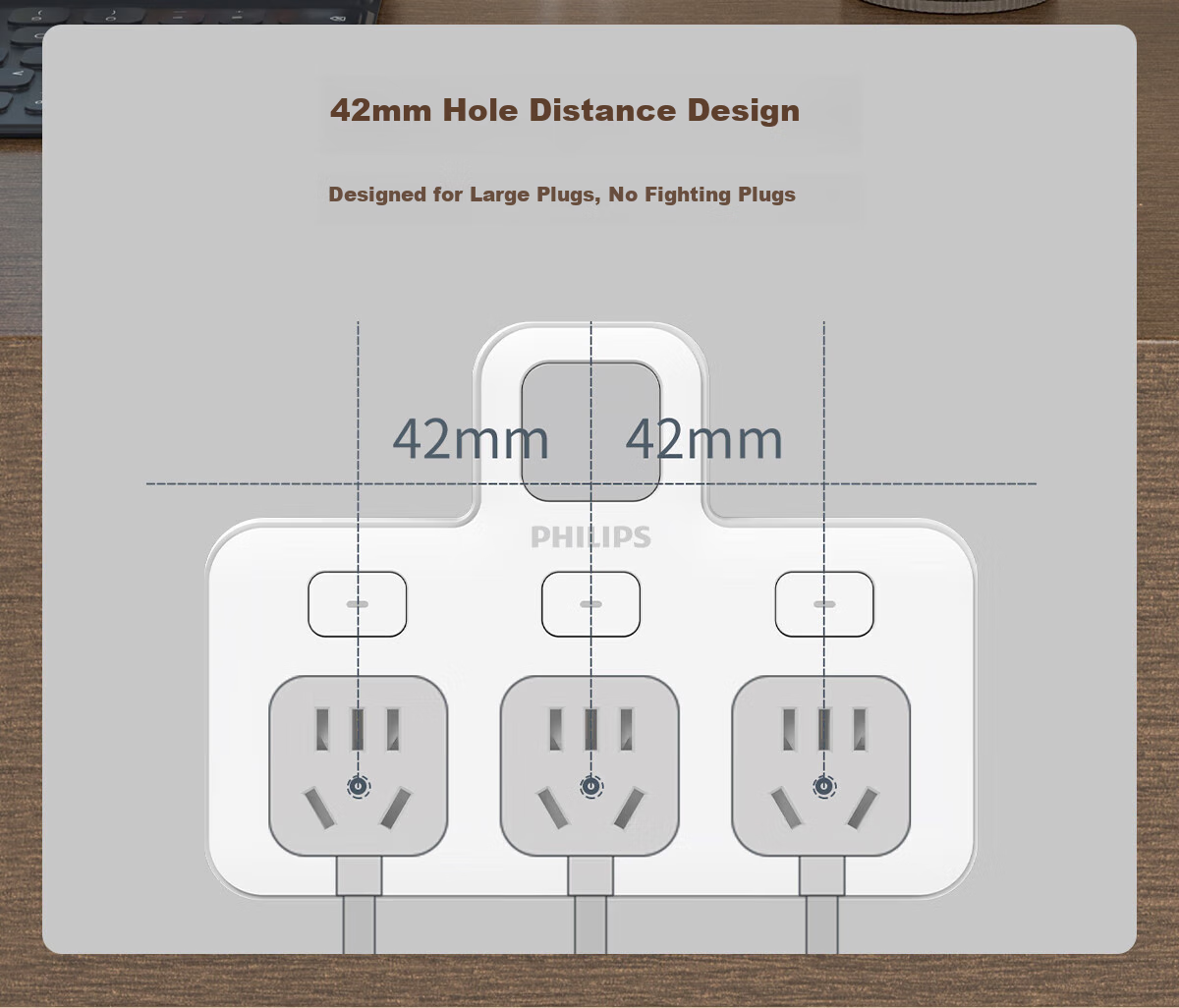 PHILIPS Delta-Shaped Conversion Plug/socket Adapter/one-To Split Control/multifunctional Socket Extension/wireless Power Strip/power Strip Extension Lamp 8