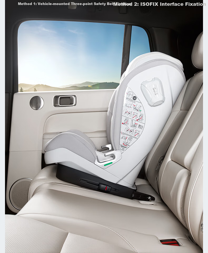 Babachaorenpapahero New National Standard Child Safety Seat for Ages 3-12, ISOFIX Interface, I-Size Certified, Car Height-Increasing Pad 17