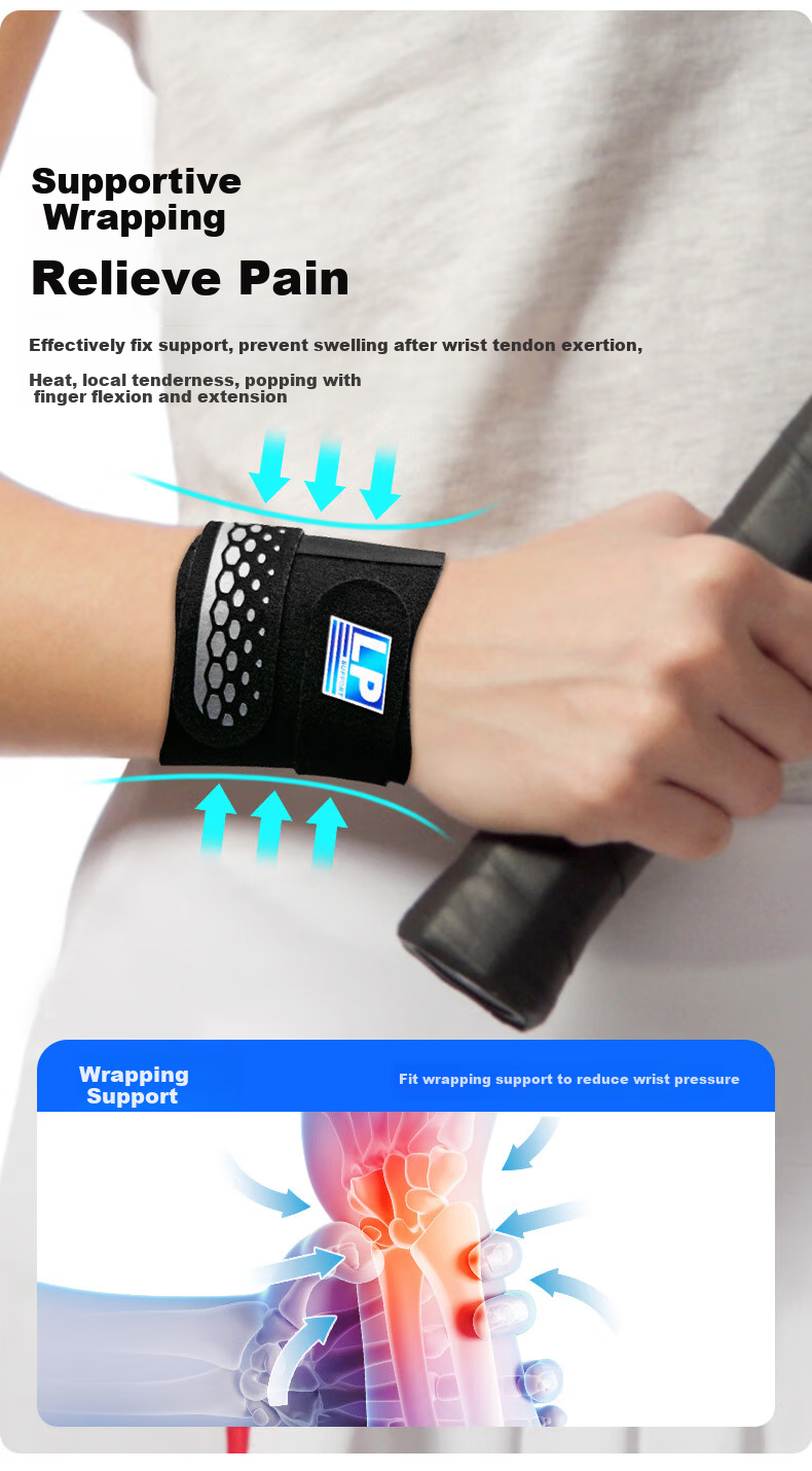 LP Wrist Support Sleeve for Tendon Sheath, Strain Protection, Sprain Prevention, Compression Wrist Guard, Sports Equipment for Basketball And Badminto 4