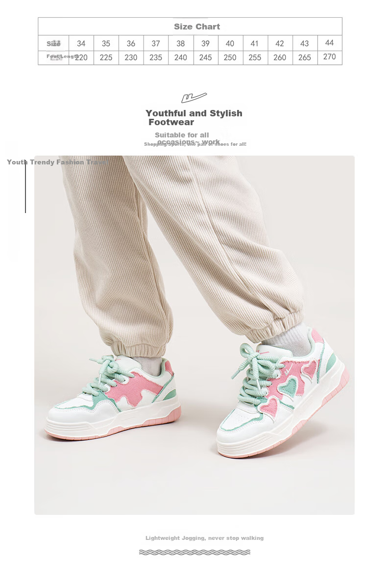 Huili Women's Sneakers, Versatile White Shoes, Trendy Thick-Soled Sports Shoes for Women-J716Z White/blue 35 10