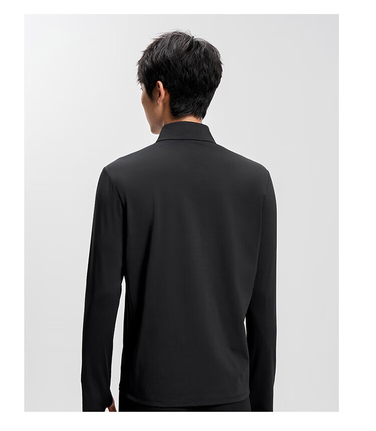 Xtep Men's Quick-Dry Long Sleeve Sports Shirt with Half-Zip, Breathable Fitness Running Outdoor Top 73