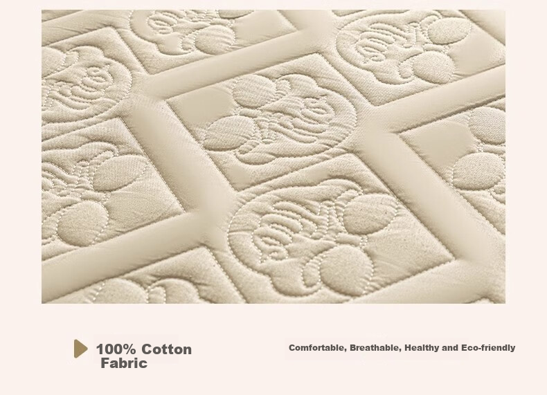 Teenie Weenie Class A Pure Cotton Quilted Fitted Sheet Double Bed Mattress Protector Cover for 2m X 2.2m Bed 22