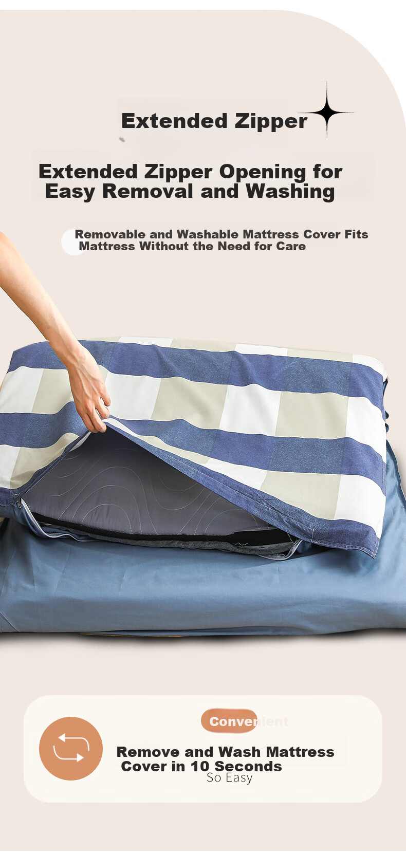 Yunjin Dormitory Mattress Protector, Pure Cotton Fitted Sheet Cover, Fully Enclosed Mattress Cover, Student Mattress Cover, Yinxiang, 90*190cm 8