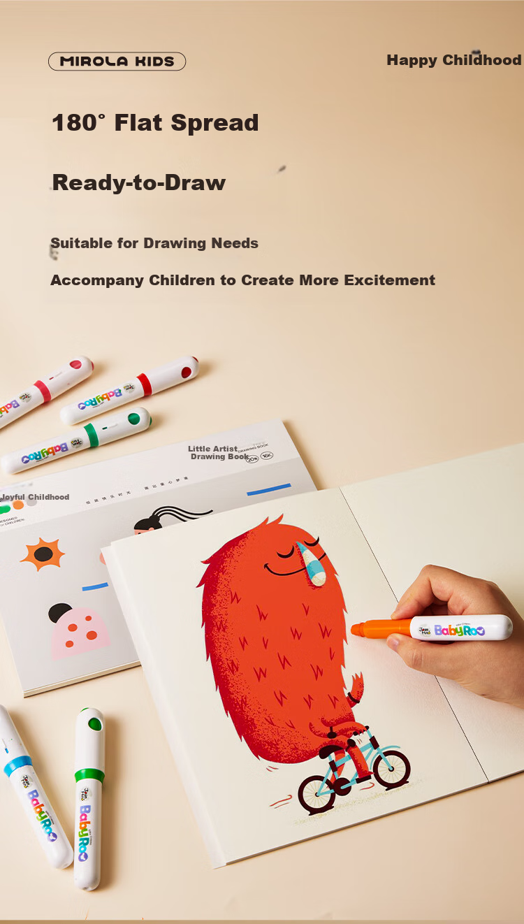 Meiletongnian Children's Drawing Book, Blank Paper for Doodling And Coloring, Thickened, for Primary School Students' Art Class And Kindergarten Children, 8K Size 6