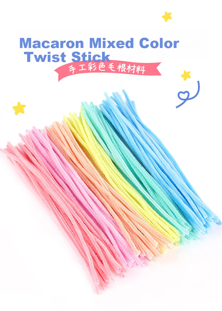 Letrel Twist Tie Bouquet Macaron Hair Tie DIY Craft Kit, Handmade Material Set for Children's Birthday Gift for Boys And Girls 2