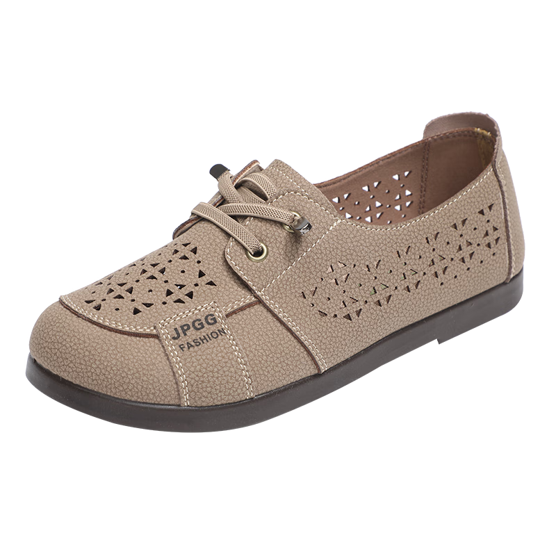 TAIHEYUAN Spring Summer Women's Hollow Out Comfortable Soft Sole Lightweight Non-Slip Breathable Casual Middle-Aged and Elderly Mom Shoes