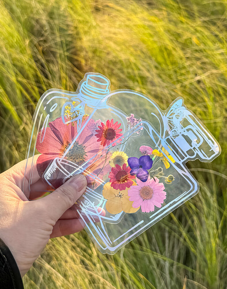 Tianse Transparent Dried Flower Bookmarks Handmade DIY Material Kit Leaf Specimen Laminated Plant Pressed Petals Back to School Set 20 Sheets TS-6132 30