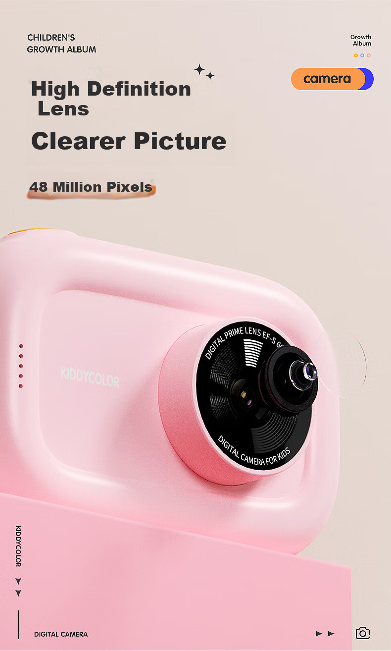 KIDDYCOLOR Children's Cartoon Camera (Unicorn 64GB), Digital CCD Student Toy, Dual Cameras, Touchscreen, WIFI Transfer, for Girls 5