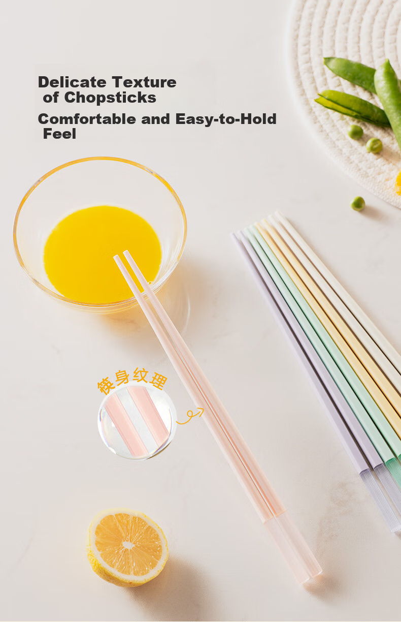 SUPOR Specialized Color Chopsticks, Heat-Resistant Healthy Chopsticks, Colored Jelly Chopsticks, 10 Pairs, Machine Washable 9
