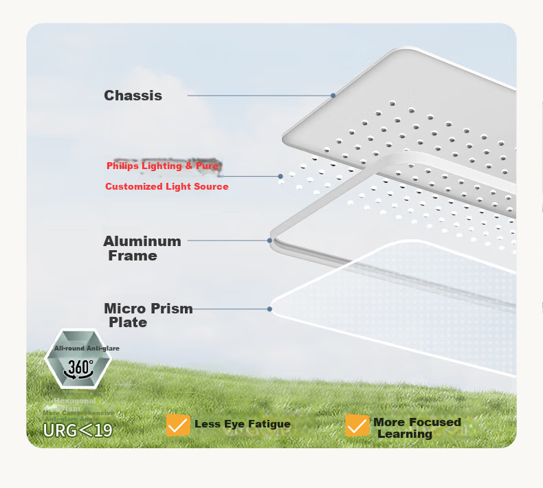 NVC Living Room Ceiling Light LED Smart Full Spectrum Eye Protection Anti-Glare Ultra-Thin Future Light MuYu PRO with Installation Package 11