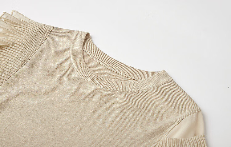 Dme [Containing Fluffy Wool] Spring And Autumn Stylish Spliced Sweater, Concealing Body Shape, Slimming Effect, Elegant Knitted Sweater for Women with High-End Feel 19