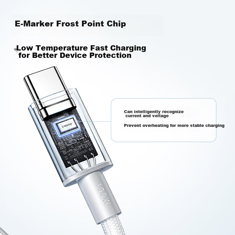 Кабель ANKER Ice Point Type-C - Type-C, 100W, 1м, розовый