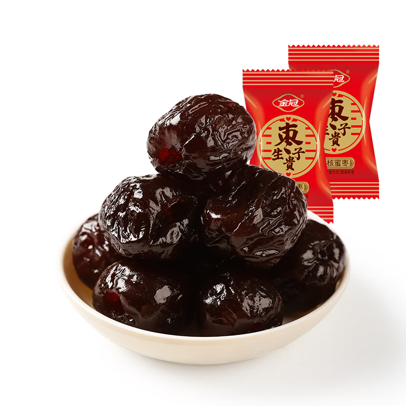 金冠 结婚蜜枣 500g 阿胶枣 无核蜜枣独立包装 喜糖蜜饯果干休闲零食
