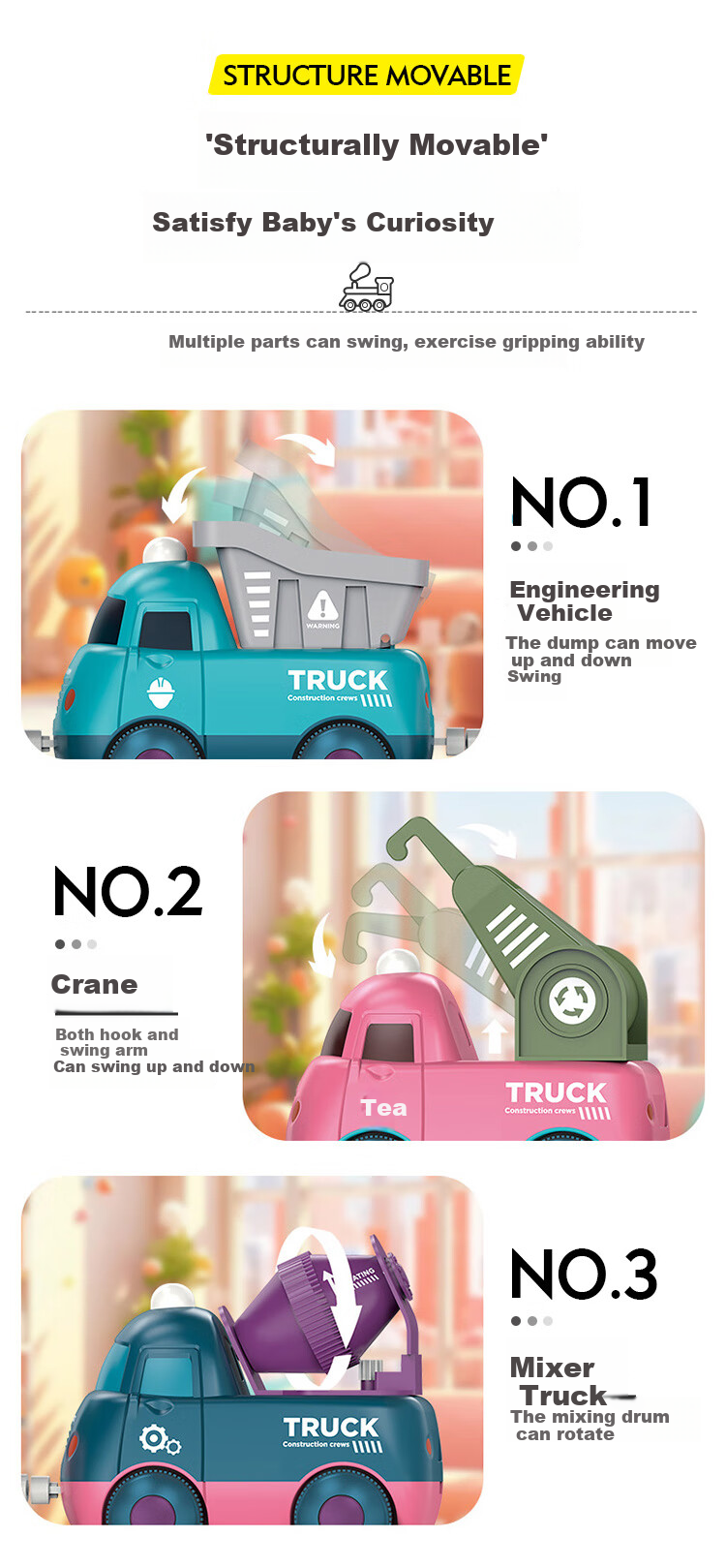 Martin Brother Track Train Toy, Children's Electric Magnetic Car, Construction Vehicle Toy for Boys And Girls 8