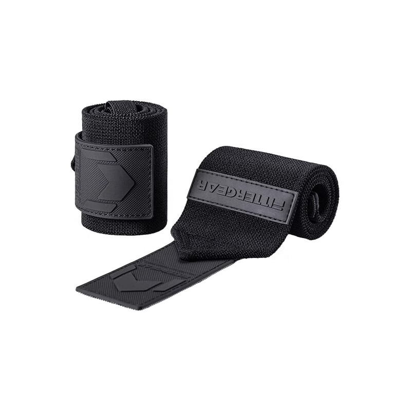 FITTER GEAR Напульсники для фитнеса мужские, поддержка запястий для тяжелой атлетики, тренировочные спортивные повязки против растяжения, пара, черные
