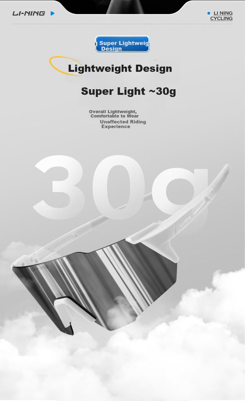 Li-Ning Cycling Glasses, Day And Night Use, Protective Goggles, Windproof Sunglasses, Bicycle Windproof Running Hiking Sports Outdoor 14