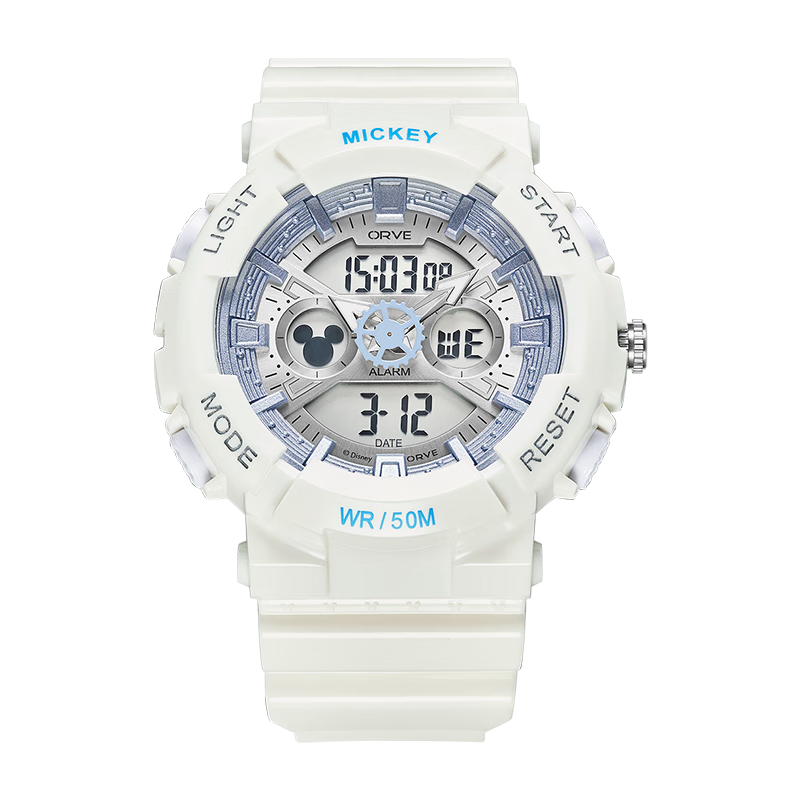 Disney Mickey Collaboration Sports Alarm Clock Digital Watch Waterproof Student Watch for Middle and High School Students Children's Birthday Gift