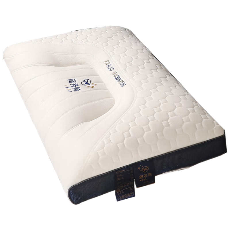 Yalu Latex Pillow Neck Support Sleep Aid Natural Rubber Pillow Core Single Student Home Blue High Pillow Pair
