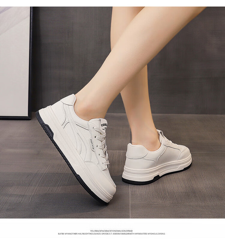 TonLion Women's Shoes 2026 Spring Summer Student White Casual Sneakers Versatile Sports Trendy Shoes White Size 37 4