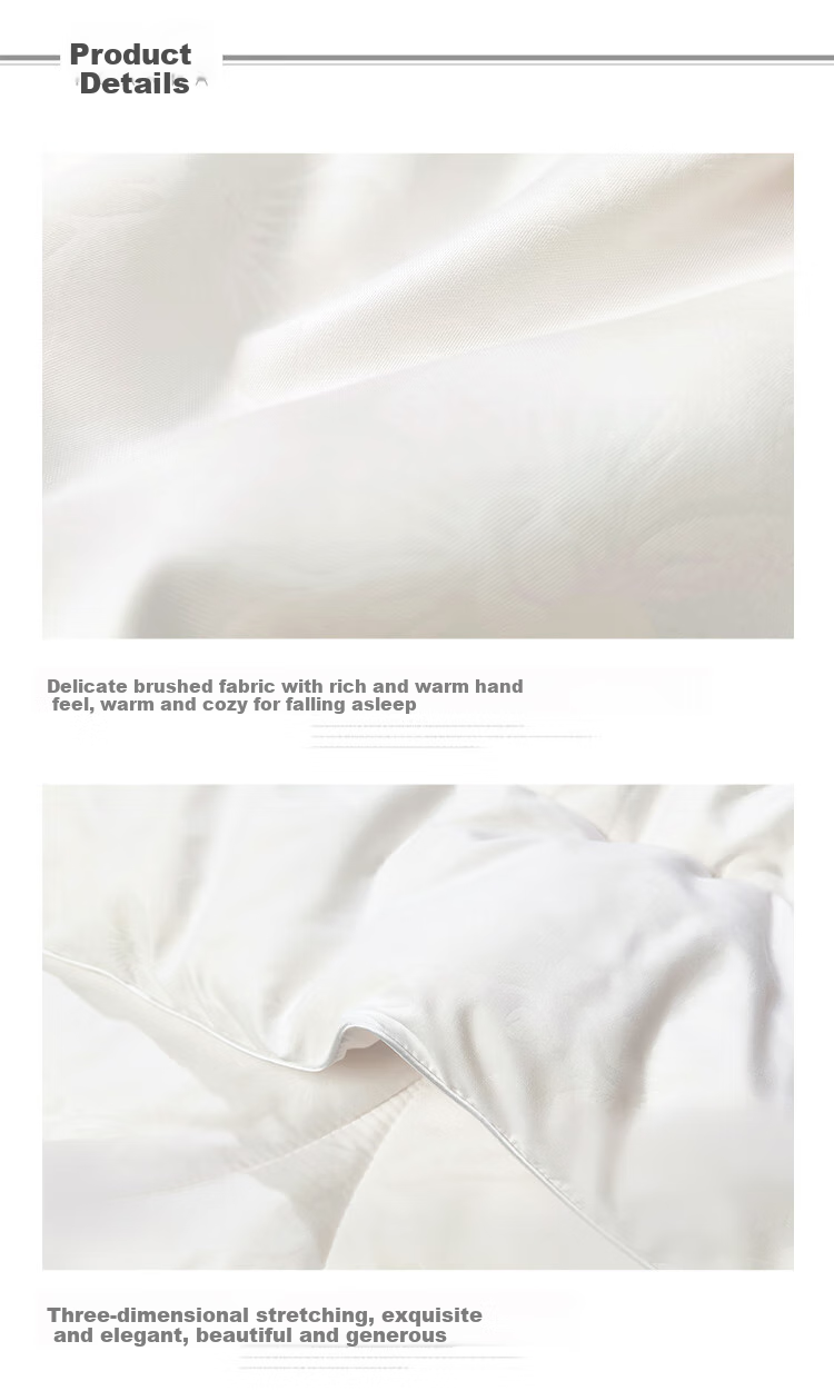 FUANNA Comforter, Spring And Autumn Duvet, Double Size All-Season Quilt, 30% Soybean Antibacterial Air Conditioning Bedding, Approximately 4.8 Jin (2.4 Kg), 203×229cm, White 12
