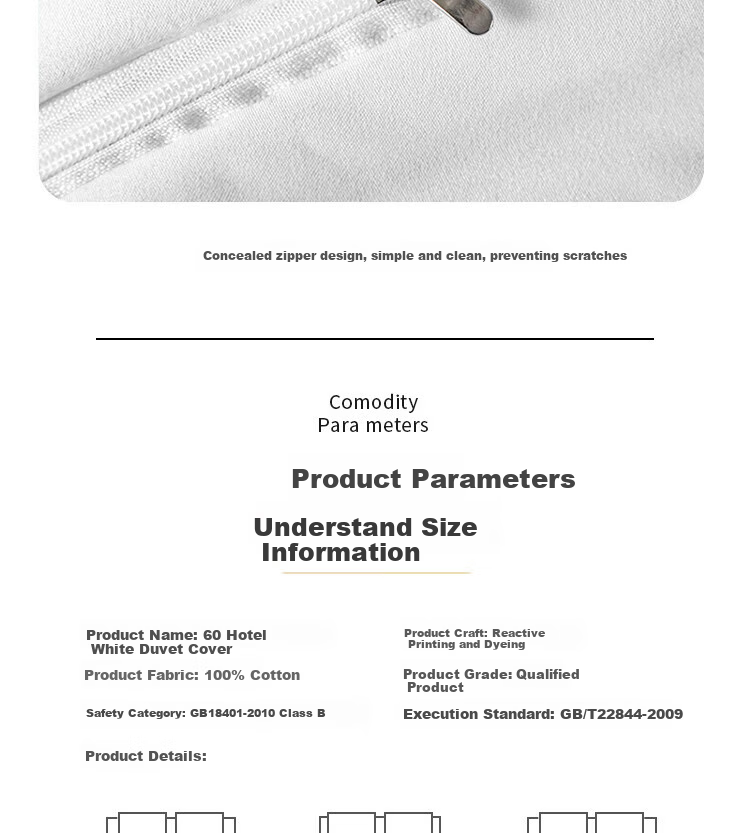 ZiiU White Duvet Cover Single Piece, 60-Count Pure Cotton Hotel Quilt Cover, Guesthouse Inn Medical Bedding Single Bed Sheet 150x200cm 13