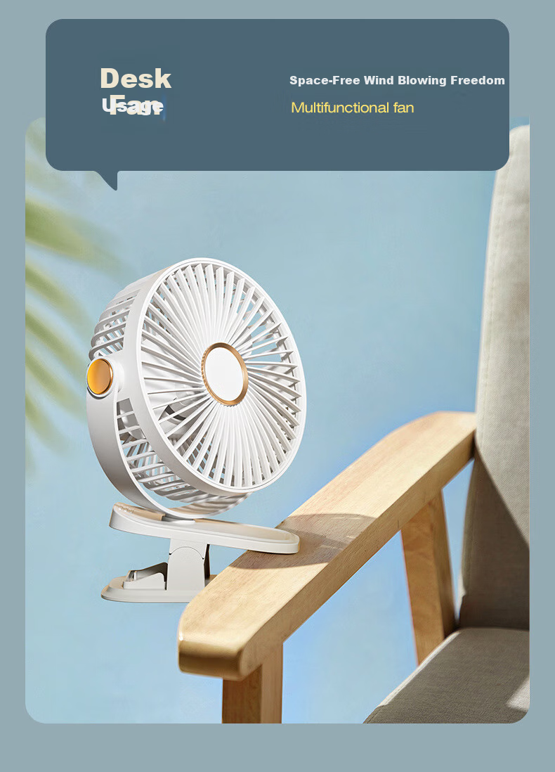 Jinlongxing [Turbo Wind Concentration] Handheld Mini Portable Fan, Long Battery Life, Quiet Operation, with Lanyard, Mini Desktop Fan - White 6