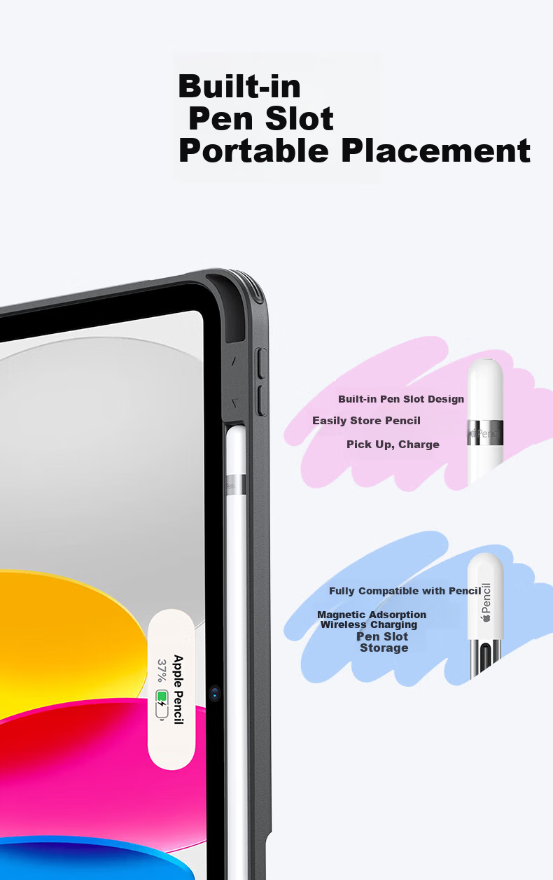 ESR Case for IPad Air 8/7/6/5/4, 11-Inch 2026/25 [Dual-Use Landscape And Portrait, Multi-Angle] M4/3 Apple Tablet 10.9 Full Protection Shockproof Black 3