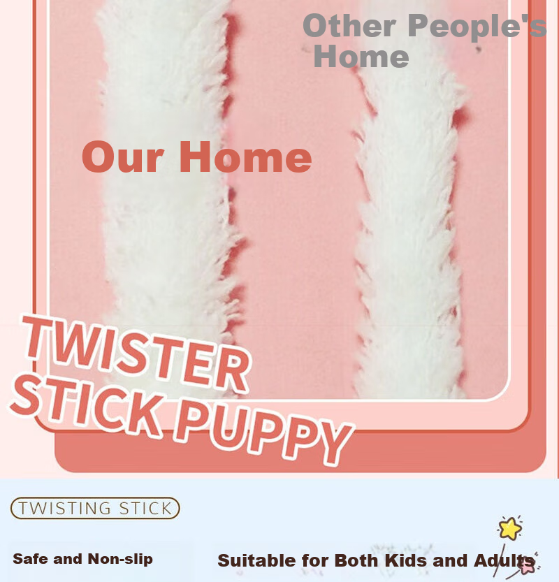 Xubeile Plush Stuffed Animal, Thickened Fleece, Twisted Dog Toy, DIY Craft Kit, Gift for Girls And Children, Decorative Item 9