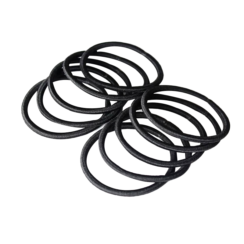 Jianyingshu Black Thick Hair Ties 30pcs High Elastic Rubber Bands High Ponytail Hair Bands Hair Rings Hair Elastics