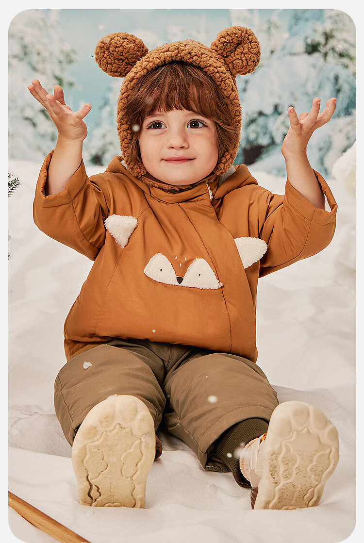 Minibala Kids Boys Girls Water and Oil Resistant Cotton Jacket Cute Baby Infant Coat 2025 Winter 2
