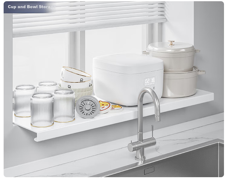 SHENGXITAO Expanded Kitchen Sink Window Sill Storage Rack No-Drill Magnetic Extension Plate Dish and Pot Holder 9